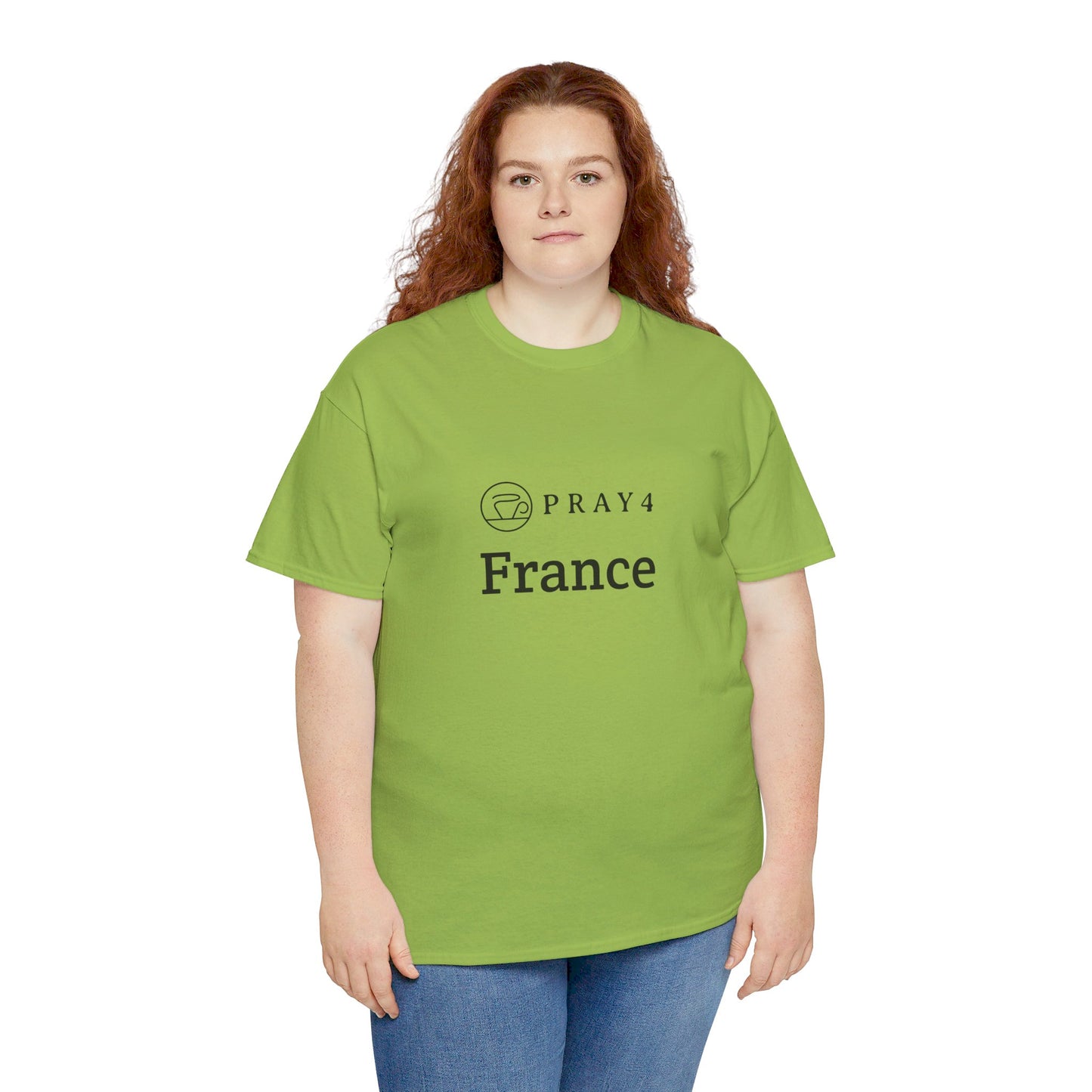 Pray for France Unisex Heavy Cotton Tee