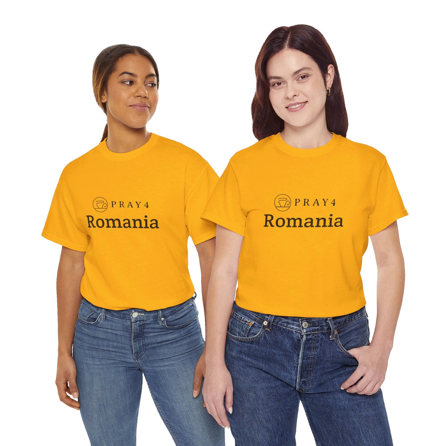 Pray for Romania Unisex Heavy Cotton Tee