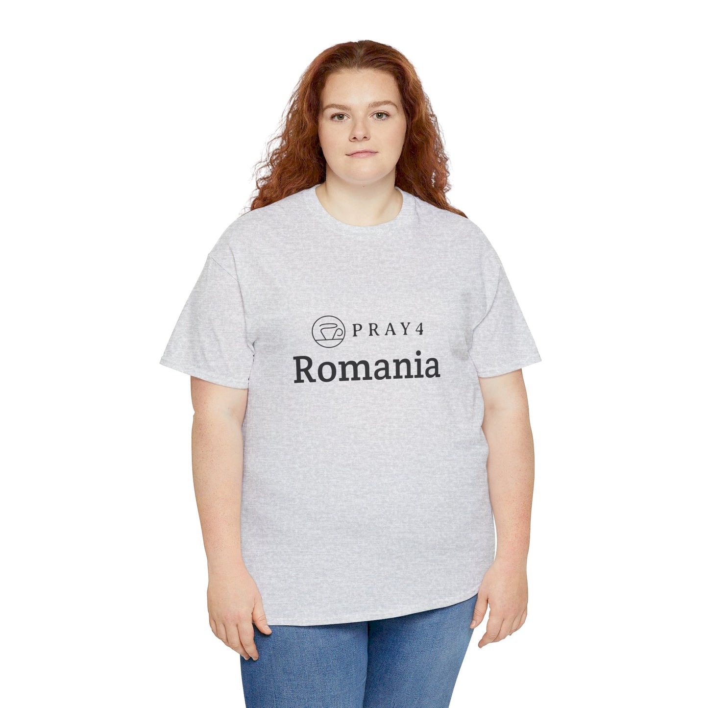 Pray for Romania Unisex Heavy Cotton Tee