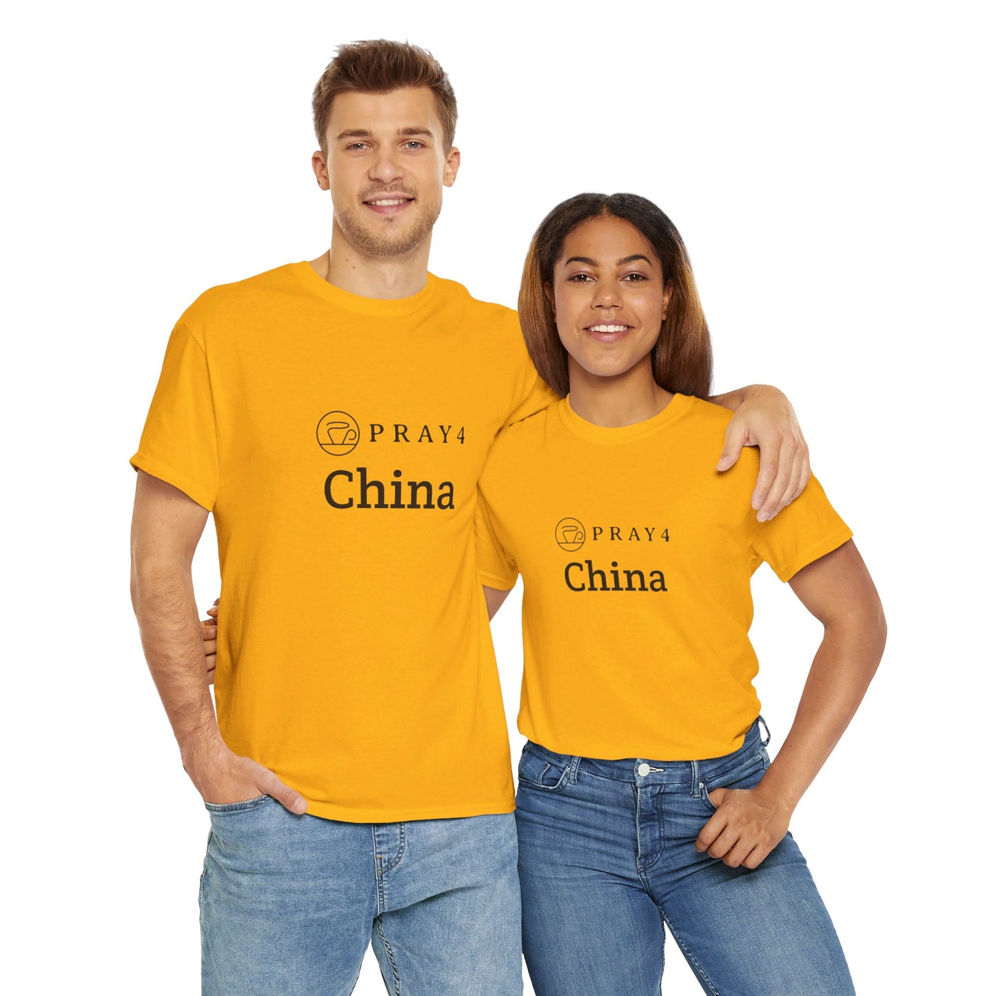 Pray for China Unisex Heavy Cotton Tee