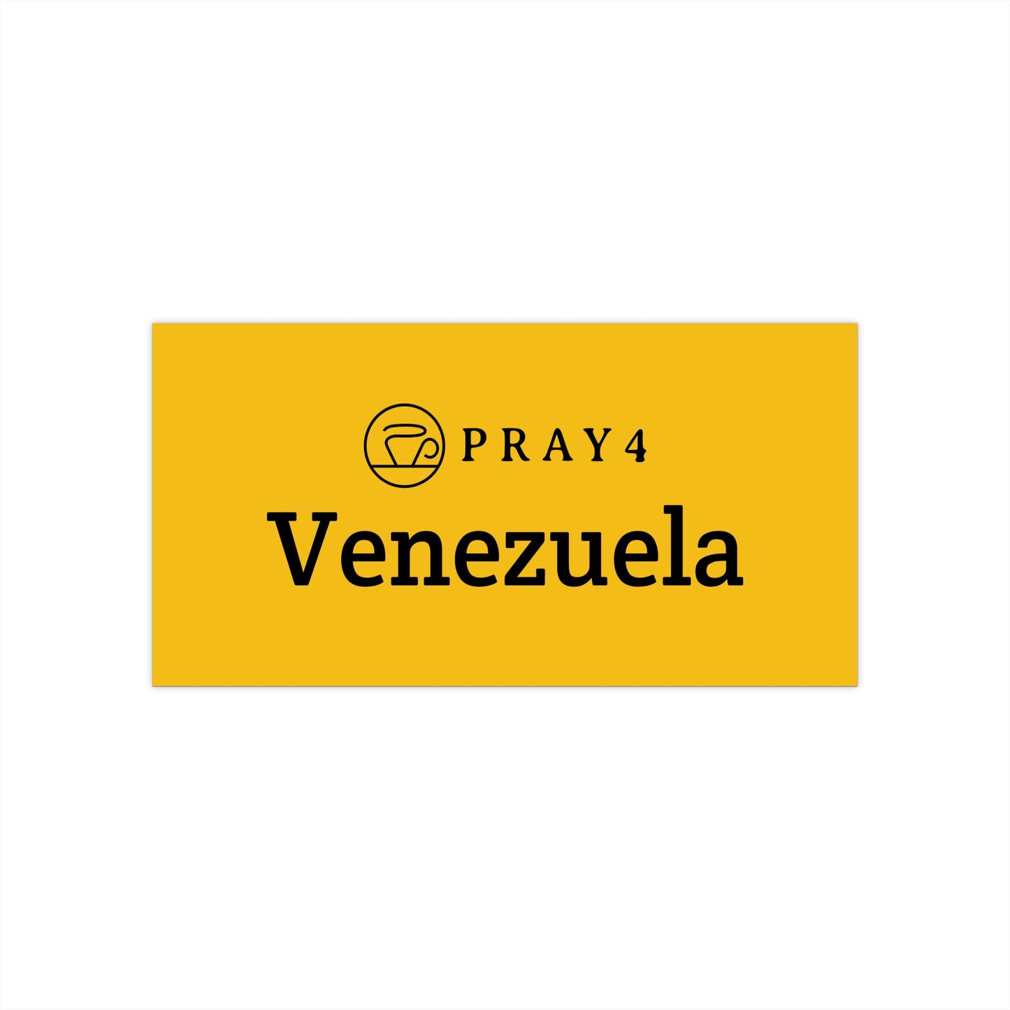 Pray for Venezuela Bumper Sticker (7.5" x 3.75")