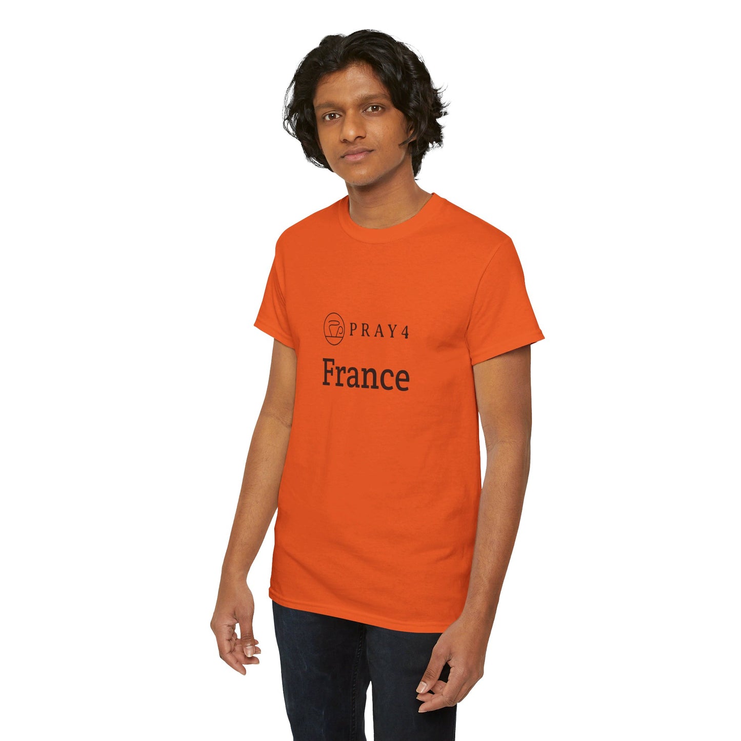 Pray for France Unisex Heavy Cotton Tee