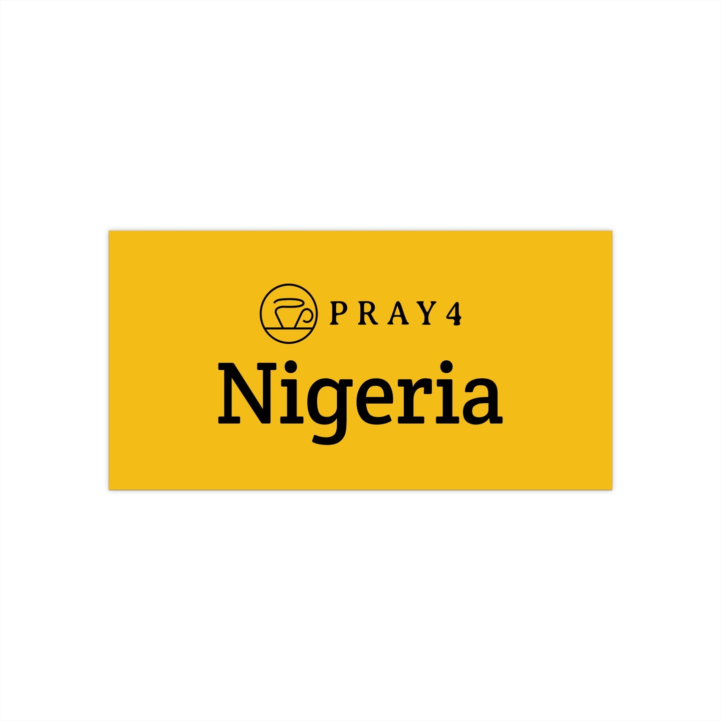 Pray for Nigeria Bumper Sticker (7.5" x 3.75")