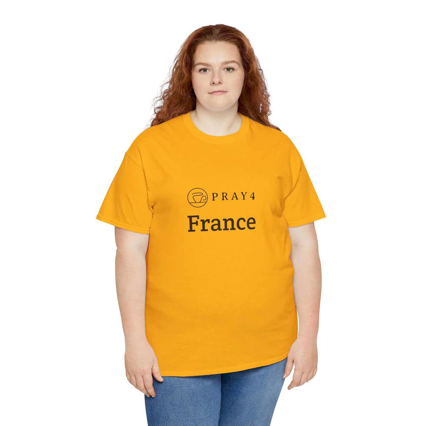 Pray for France Unisex Heavy Cotton Tee