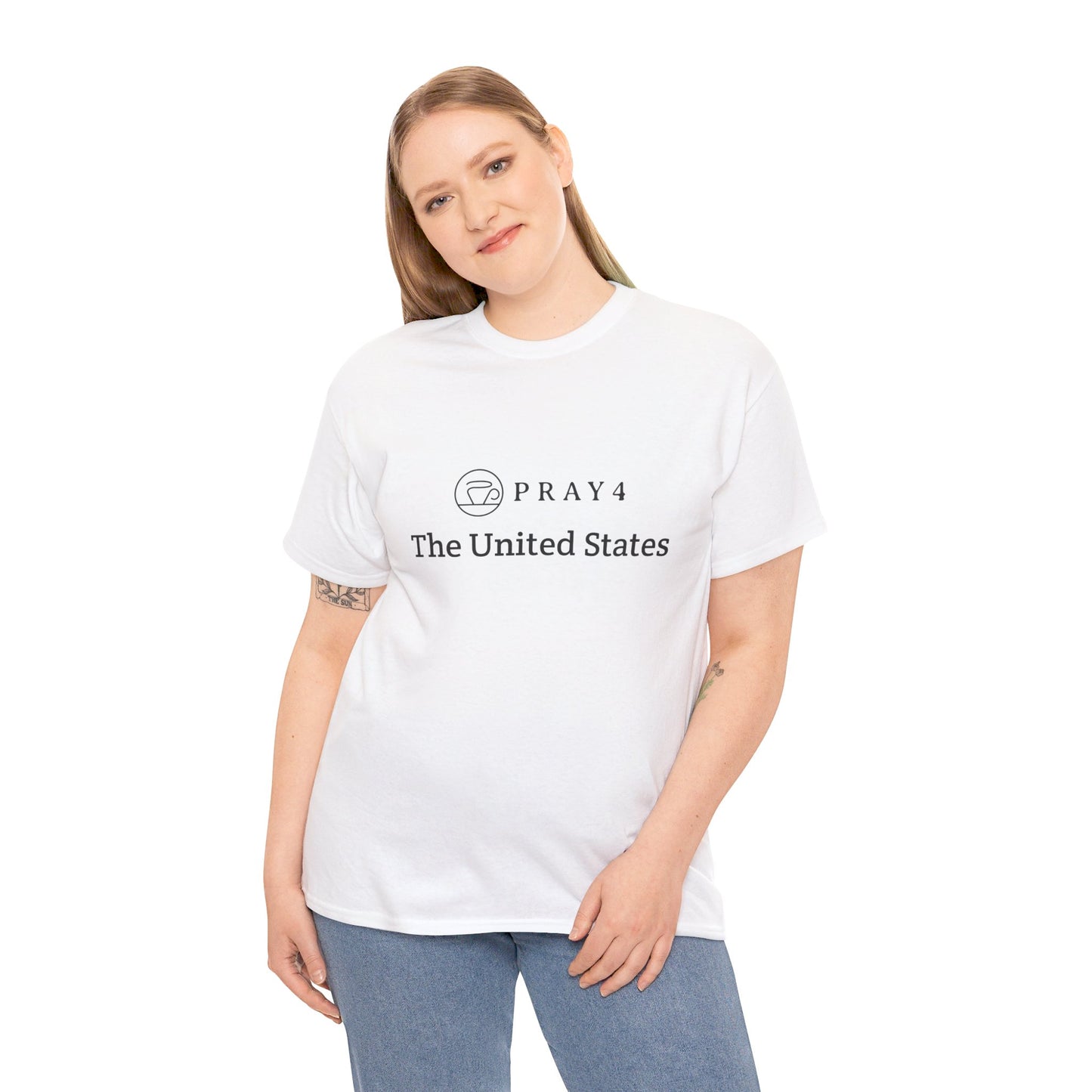 Pray for The United States Unisex Heavy Cotton Tee